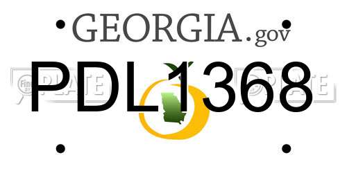 PDL1368 Georgia License Plate