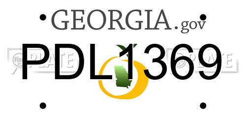 PDL1369 Georgia License Plate
