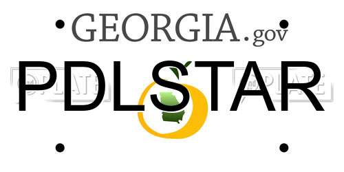 PDLSTAR Georgia License Plate
