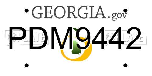 PDM9442 Georgia License Plate