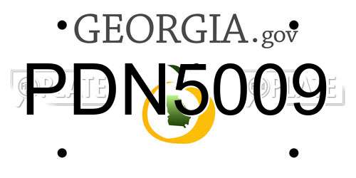 PDN5009 Georgia License Plate