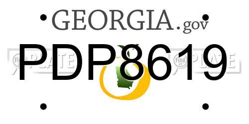 PDP8619 Georgia License Plate