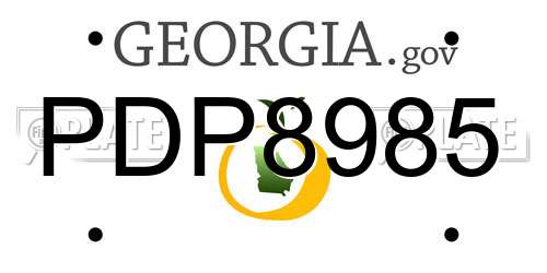 PDP8985 Georgia License Plate