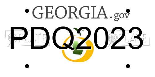 PDQ2023 Georgia License Plate