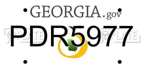 PDR5977 Georgia License Plate