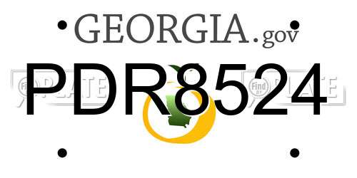 PDR8524 Georgia License Plate