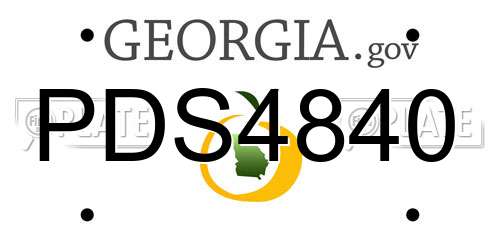 PDS4840 Georgia License Plate