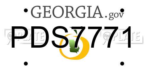 PDS7771 Georgia License Plate