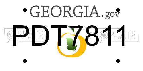PDT7811 Georgia License Plate