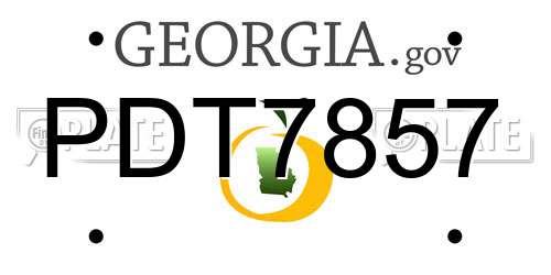 PDT7857 Georgia License Plate