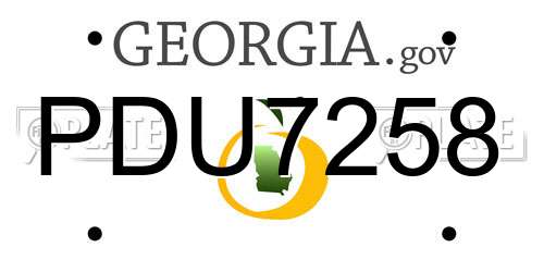 PDU7258 Georgia License Plate