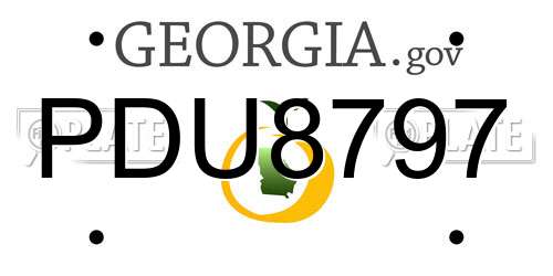 PDU8797 Georgia License Plate