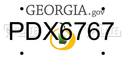 PDX6767 Georgia License Plate