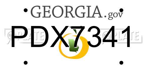 PDX7341 Georgia License Plate