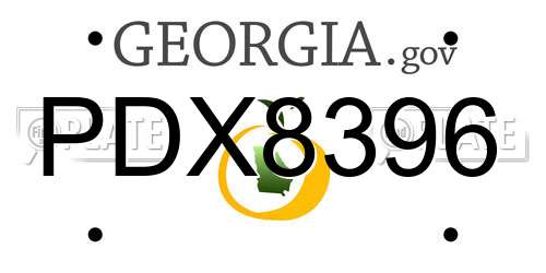 PDX8396 Georgia License Plate