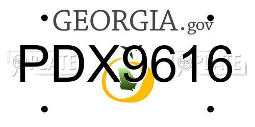 PDX9616 Georgia License Plate