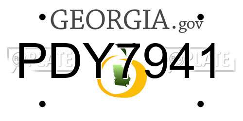 PDY7941 Georgia License Plate