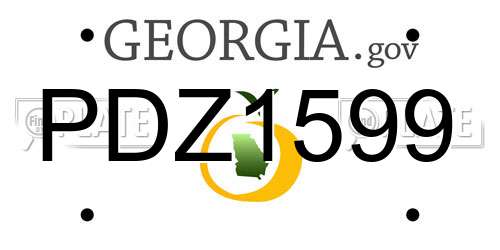 PDZ1599 Georgia License Plate