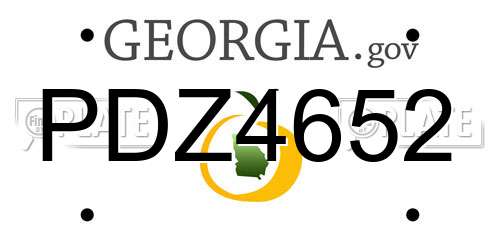 PDZ4652 Georgia License Plate