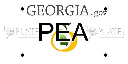 PEA Georgia License Plate