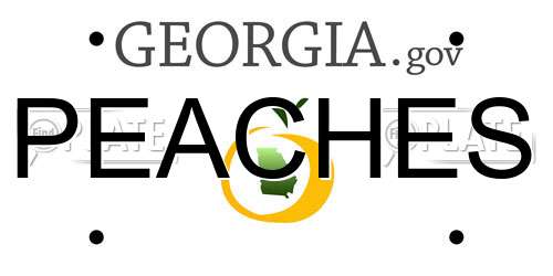 PEACHES Georgia License Plate