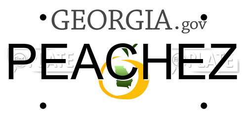 PEACHEZ Georgia License Plate
