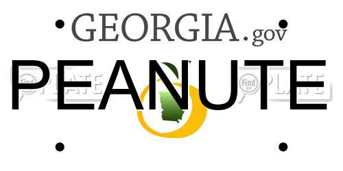 PEANUTE Georgia License Plate