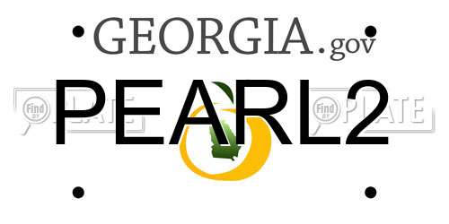 PEARL2 Georgia License Plate