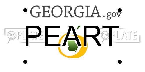 PEART Georgia License Plate