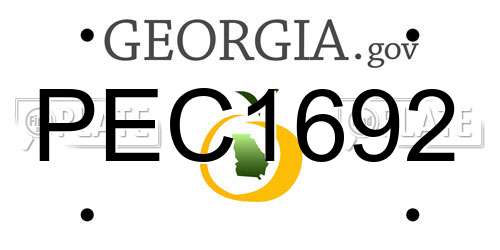 PEC1692 Georgia License Plate