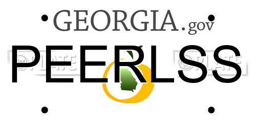 PEERLSS Georgia License Plate