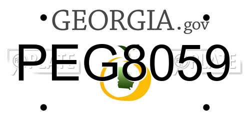PEG8059 Georgia License Plate