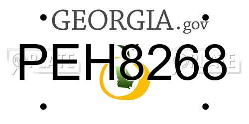 PEH8268 Georgia License Plate
