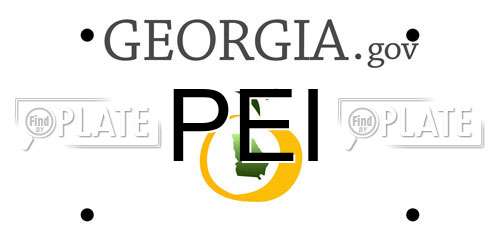 PEI Georgia License Plate