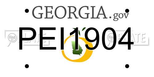 PEI1904 Georgia License Plate