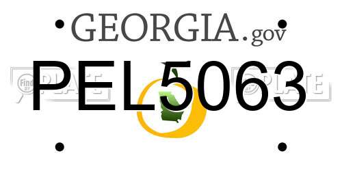 PEL5063 Georgia License Plate