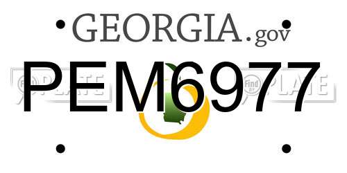 PEM6977 Georgia License Plate