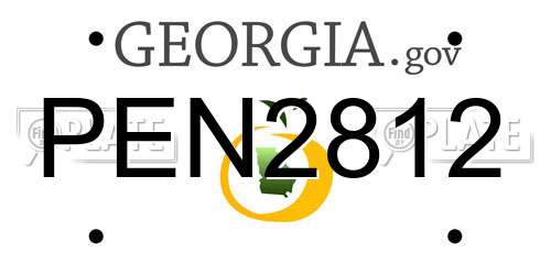 PEN2812 Georgia License Plate
