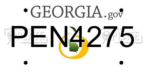 PEN4275 Georgia License Plate