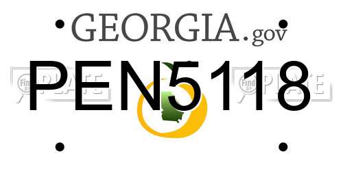 PEN5118 Georgia License Plate