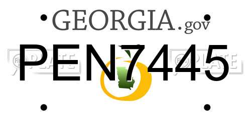 PEN7445 Georgia License Plate