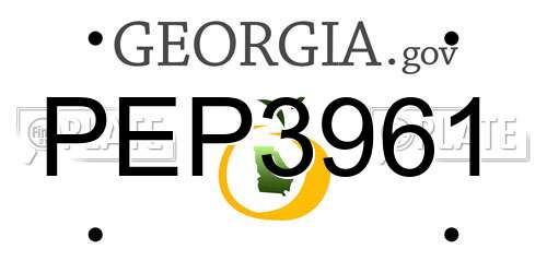 PEP3961 Georgia License Plate