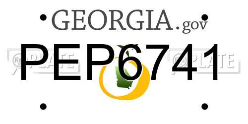 PEP6741 Georgia License Plate