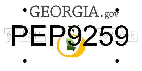PEP9259 Georgia License Plate