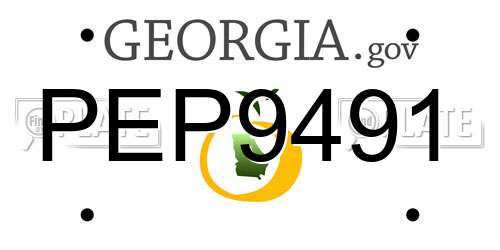 PEP9491 Georgia License Plate
