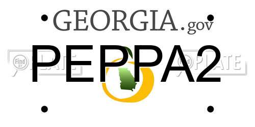 PEPPA2 Georgia License Plate