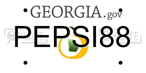 PEPSI88 Georgia License Plate