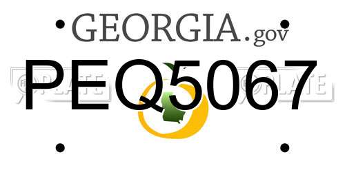 PEQ5067 Georgia License Plate
