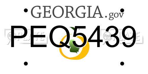PEQ5439 Georgia License Plate