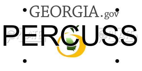 PERCUSS Georgia License Plate
